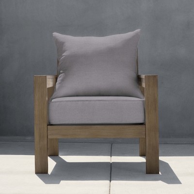 Heathered Solid Grey Outdoor Deep Seating Cushion Set
