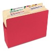 Smead 1 3/4" Exp Colored File Pocket Straight Tab Letter Red 73221 - 2 of 4