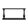 HDZNVF Vintage Sofa Table Console Table with Luxurious Pine Veneer and Elegance Vase Leg Design, Black - 3 of 4