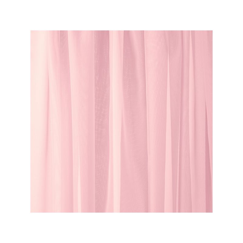 Collections Etc Scoop Two-Piece Rod Pocket Solid-Colored Sheer Valances for Windows, Decorative Accent and Added Privacy for Any Room in, 5 of 6