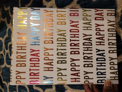 THMORT Birthday Wrapping Paper for Kids, Boys&Girls, Adults. Gift Wrapping  Paper With Colorful Happy Birthday Font Print, Star, Rainbow Stripe lines,4