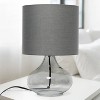 Creekwood Home Modern Glass Accent Table Lamp Smokey Gray Shade - 4 of 4