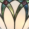 Regency Hill Filton Tiffany Style Wall Light Sconce Bronze Hardwire 12 1/4" Fixture White Blue Stained Art Glass Shade for Bedroom Bathroom Hallway - 3 of 4