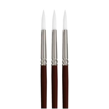 School Smart White Bristle Paint Brushes, Short Handle, 1/4 Inch, Set Of 12  : Target