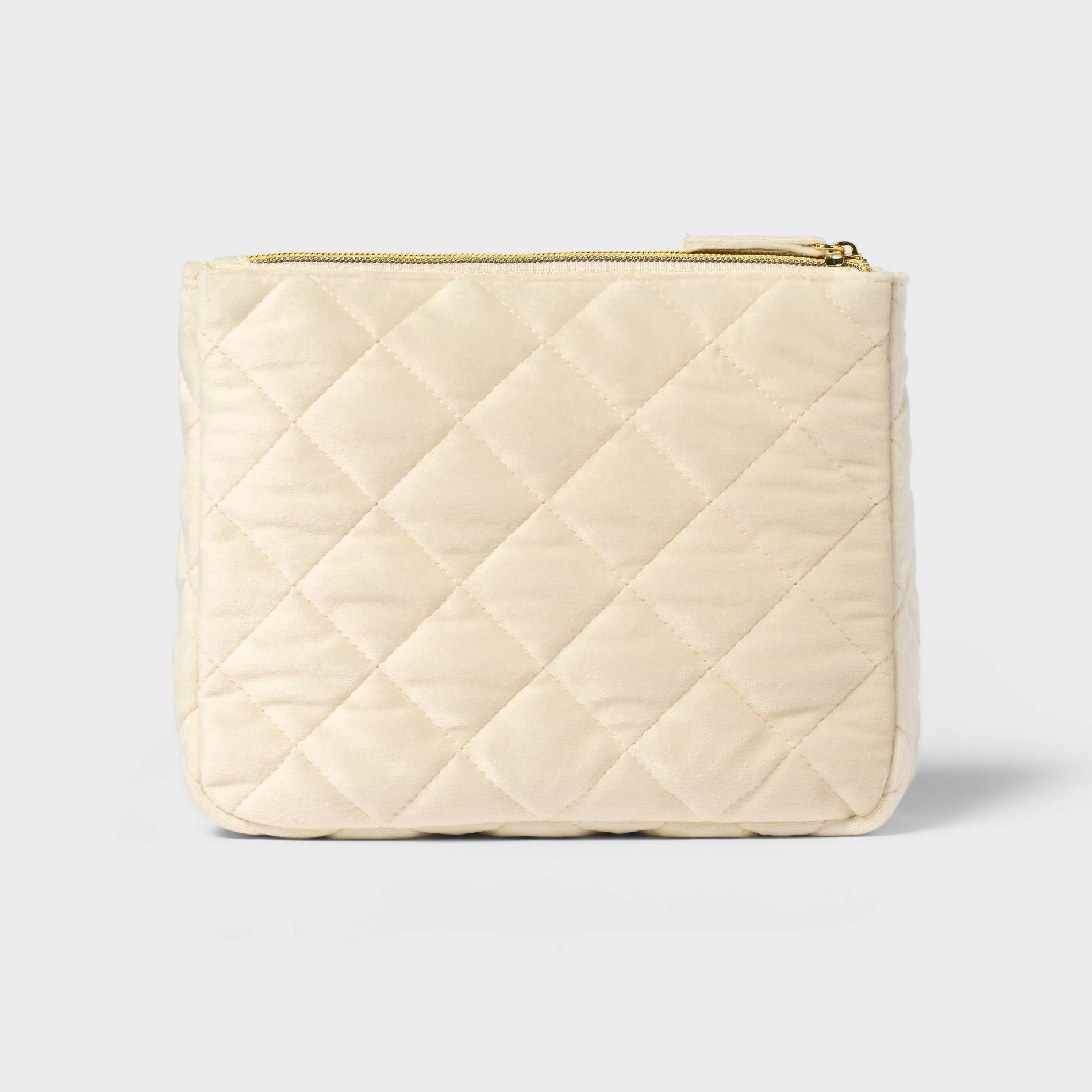 Quilted Velvet Pouch Messenger Bag Cream Gifting - Spritz™
