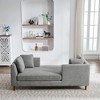 LOVMOR 77.95'' Wide Modern Double-Sided Upholstered Chaise Lounge Indoor, Chenille Fabric Sleeper Sofa Couch With 4 Throw Pillows, Rubberwood Legs - 4 of 4