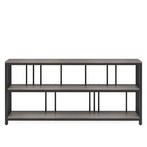 Resenkos Console Sofa Table, Display Shelf,70.9" Console Table, 3-Tier Sofa Table with Metal Frame Gray - 1 of 4