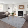 Washable Area Rugs, Modern Plaid Printed Indoor Floor Carpet with Non-Slip Backing, Contemporary Accent Carpet, Stain-Resistant Soft Low Pile Rugs - 2 of 4