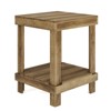 FONTOI 15.7" End Table with Open Storage Shelves, 2-Tier Farmhouse Square Side Table for Living Room, Small Space, Natural Wood, 19.69"*25.59"*19.69" - 4 of 4