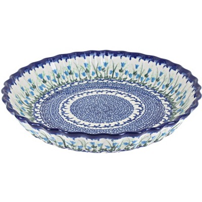 Blue Rose Polish Pottery 100 Vena Pie Plate