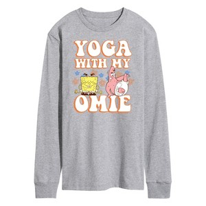 Men's - SpongeBob SquarePants - Yoga With My Omie Long Sleeve Graphic T-Shirt - 1 of 4