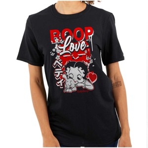 Cool Kanji Style Betty Boop Love Womens Graphic T Shirt Tees Brisco Brands - 1 of 4