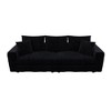 82.7" Plush Corduroy Convertible Sectional Sofa with Movable Ottomans - 3 of 4