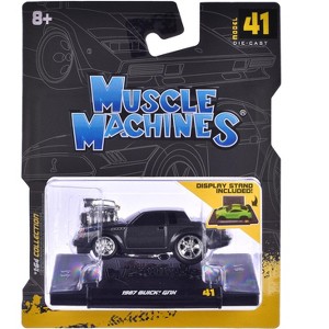 1987 Buick GNX Black Metallic 1/64 Diecast Model Car by Muscle Machines - 1 of 1