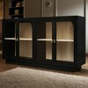 Storage Cabinet with Acrylic Doors, Adjustable Shelves, Modern Cabinet for Living Room, Dining Room, or Study - 3 of 4