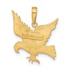 Black Bow Jewelry 14k Yellow Gold Flat Eagle Pendant, 18mm - 3 of 4