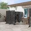 SpassWay 72"H 47"W Outdoor Metal Garden Trellis Privacy Screen Lattice Panel Indoor Room Divider - 3 of 4