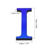 Unique Bargains 3D Acrylic Self-Adhesive Mirror Alphabet Sticker Wall Decals Blue - 2 of 4