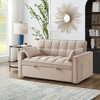 LOVMOR 4 in1 Loveseat Sofa Bed with Armrests & Storage Pockets, Multi-Function Tufted Pull-out Sofa Bed, Convertible Loveseat Sofa Couch - 2 of 4