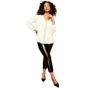 Roaman's Ultra Drape Embellished Tunic - 1 of 2