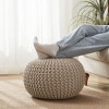 Round Pouf Foot Stool Ottoman by Sweet Home Collection - 2 of 4