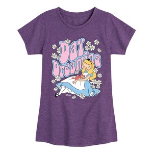 Girls' - Disney - Alice In Wonderland Fitted Short Sleeve Graphic T-Shirt - 1 of 4