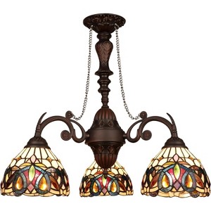 Chloe Lighting Serenity Victorian-Style 3-Light Dark Bronze Finish Mini Chandelier 24" Wide - 1 of 4