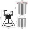 Turkey Fryer, Aluminum Outdoor Deep Fryer & Seafood Boiler Steamer, 0-5 PSI Regulator, Fish Fryer Pot - 3 of 4