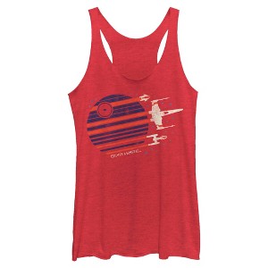 Womens Star Wars Death Star Streaks Racerback Tank - 1 of 4