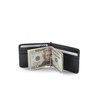 Zodaca Stylish Thin Leather Wallet with Removable Money Clip, Black