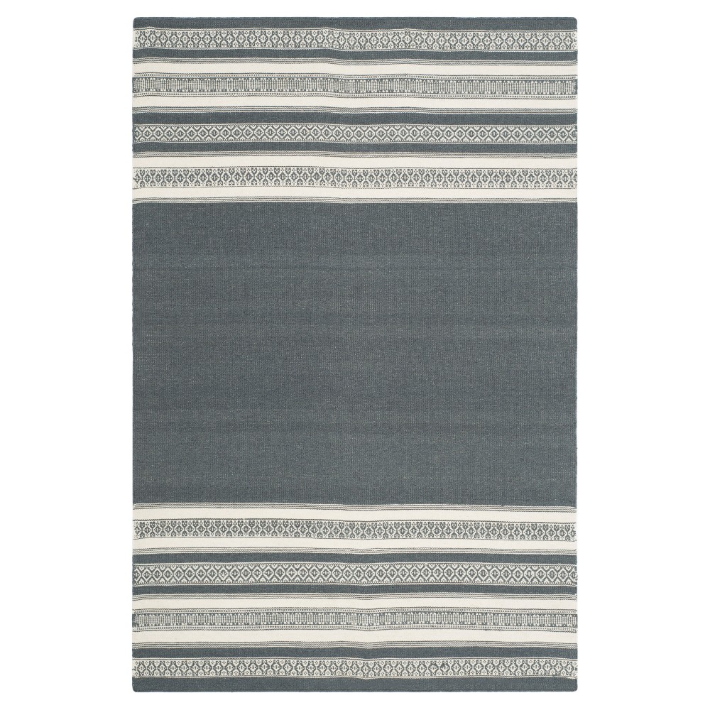 Porter Dhurrie Area Rug - Dark Gray (4'x6') - Safavieh