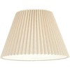 Springcrest 10 1/2" Top x 19" Bottom x 12 1/2" High x 12 1/2" Slant Lamp Shade Replacement Large Beige Empire Modern Linen Pleated Spider Harp Finial - 3 of 4