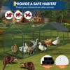 Chicken Coop Walk in Run - Galvanized Large Poultry Cage with Water-Resistant Cover, Outdoor Hen House for Backyard Farm - 4 of 4