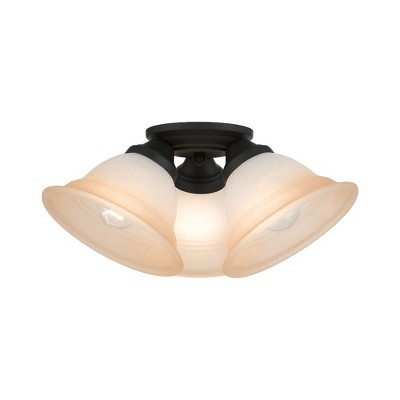 Livex Lighting Wynnewood 3 - Light Flush Mount in  Black