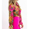 Women's RAJA TIGER TIE NECK BLOUSE - dee elly - 3 of 3