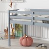 Dolonm Solid Wooden, Rubber Wooden Twin Loft Bed with Ladder, Bed Platform of Strengthened Slats - 3 of 4