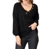 Women's Buttoned Long Sleeve Blouse - ZENANA - image 3 of 4