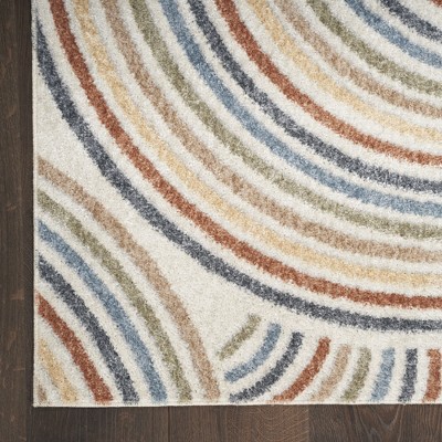 Astra Multicolor Wool and Synthetic 2'2" x 4' Abstract Rug