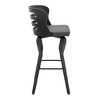 30" Swivel Bar Stool in Faux Leather and Wood with Comfortable Seat and Sturdy Design for Kitchen or Bar - 4 of 4