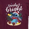 Men's - Lilo and Stitch - Sandy and Bright Christmas Short Sleeve Graphic T-Shirt - 2 of 4