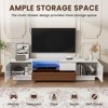 Belord Modern LED TV Stand with Storage Cabinets, Entertainment Center for Living Room - 3 of 4