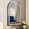 23.6x35.4 in Crushed Diamond Mirror Bling Crystal Wall Mounted Bathroom Mirror Arched - 4 of 4