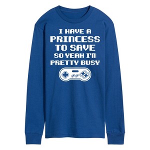 Men's - Instant Message - I Have A Princess To Save Long Sleeve Graphic T-Shirt - 1 of 4