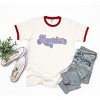 Simply Sage Market Women's Grunge America Cursive Short Sleeve Ringer Tee - 2 of 2