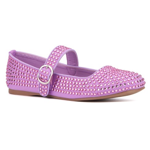 Olivia Miller Women s Dawn Maryjane Flats 8 LAVENDER