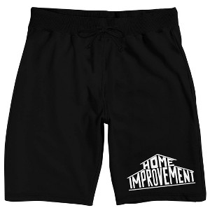 Home Improvement Logo Men's Black Sleep Pajama Shorts - 1 of 4