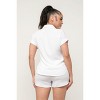 Slickblue Women's Loose Fit Top and Shorts Set, Button Down Shirt with Pockets, Cey Air Flow Fabric, White, Size S-L - 2 of 4