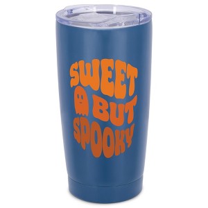 Elanze Designs Sweet But Spooky Ghost Halloween Wrap-Around Design 20 Ounce Stainless Steel On-The-Go Coffee Mug, Thermal Travel Tumbler with Leak - 1 of 4