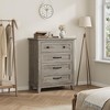 Coolmee 4 Dresser for Bedroom, 34.8" Tall Vertical Drawer Dresser with Large Storage, Freestanding Wooden Closet Chest for Bedroom, Living Room - 3 of 4