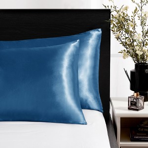 Deconovo Satin Silk Pillowcases (Set of 2), Envelope Closure - 1 of 4